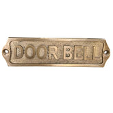 engraved brass doorbell sign with pre-drilled hole